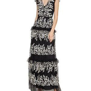 BCBGMAXAZRIA Floral Vine long gown || size 8